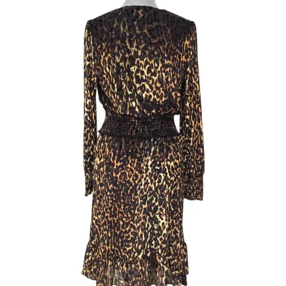 Tahari Women's Black Burnout Velvet Long Sleeve Dress Size M Sample Dress - Picture 4 of 7